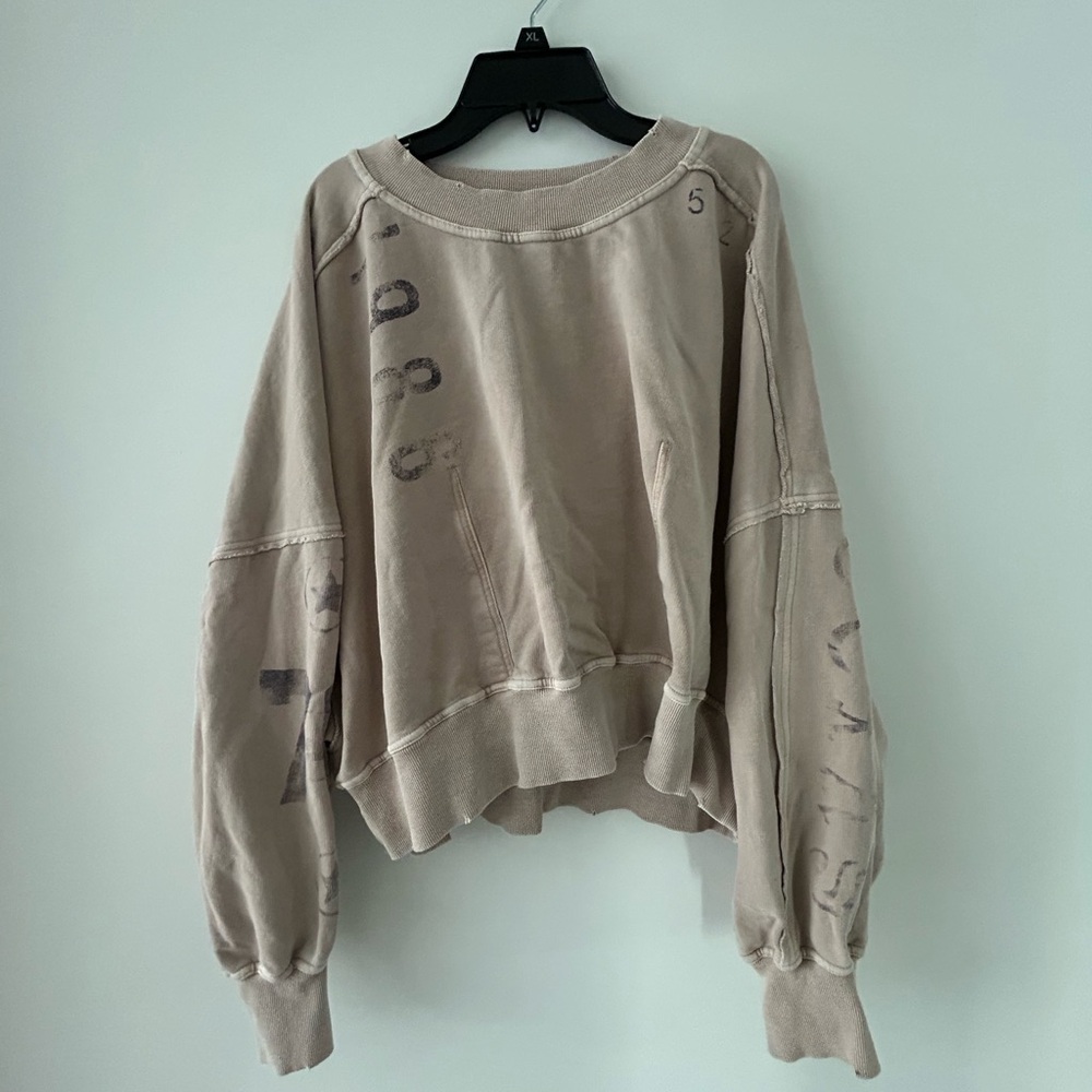 Free People Casual Beige Sweatshirt